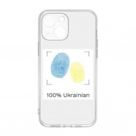 Патріотичний чохол для iPhone 13 з малюнком "100% Ukrainian" Патріотичний чохол для iPhone 13 з малюнком "100% Ukrainian"